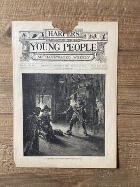 Harpers Young People, Antique Print, Woodblock Engraving